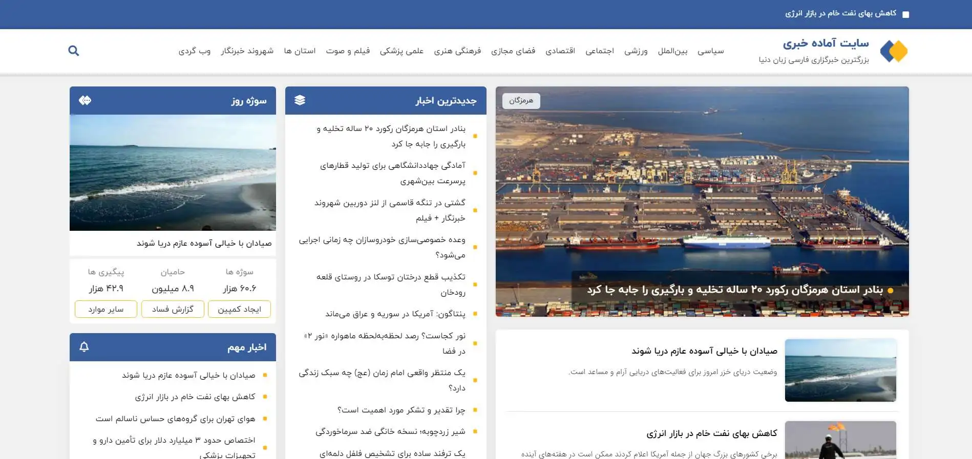 قیمت طراحی سایت خبری